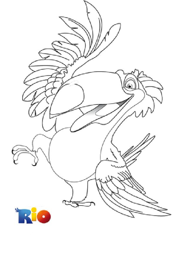 coloriage rio rafael le arra